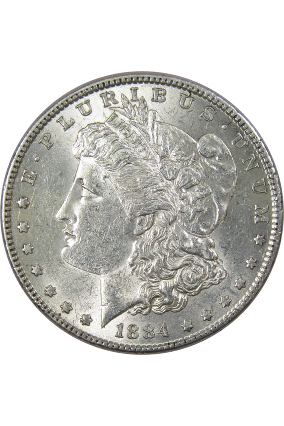 1884 Morgan Dollar AU About Uncirculated 90% Silver $1 US Coin Collectible