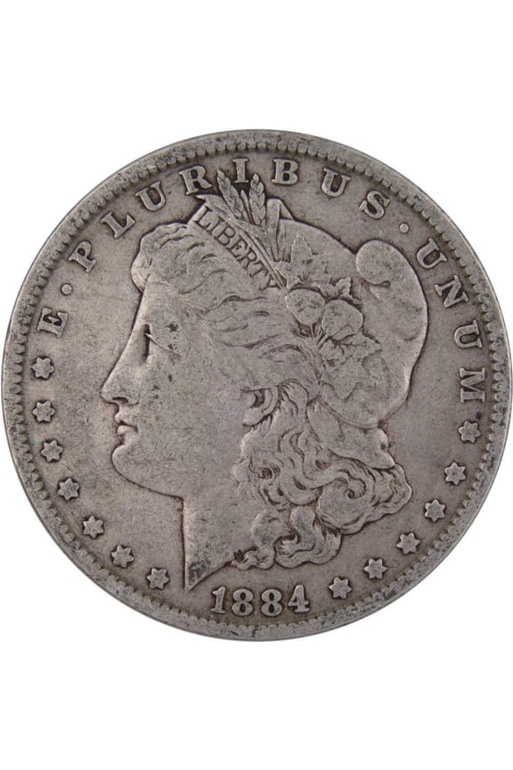 1884 Morgan Dollar VG Very Good 90% Silver $1 US Coin Collectible