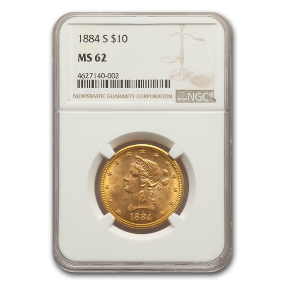 1884-S $10 Liberty Gold Eagle MS-62 NGC