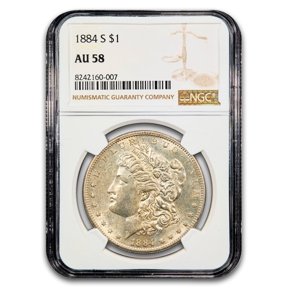 1884-S Morgan Dollar AU-58 NGC