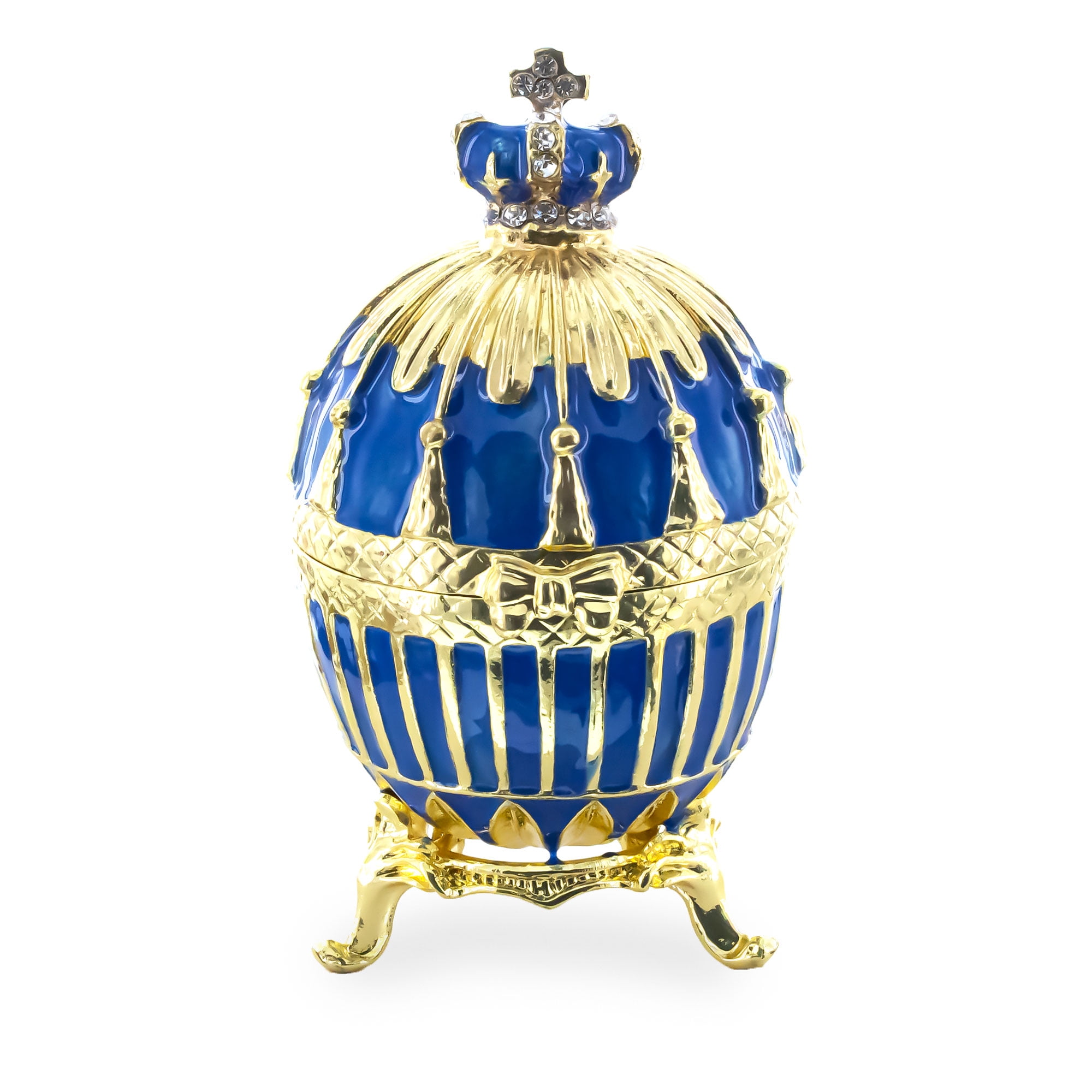 Buy Blue Enamel Ribbed Russian Faberge Egg at Ubuy Egypt