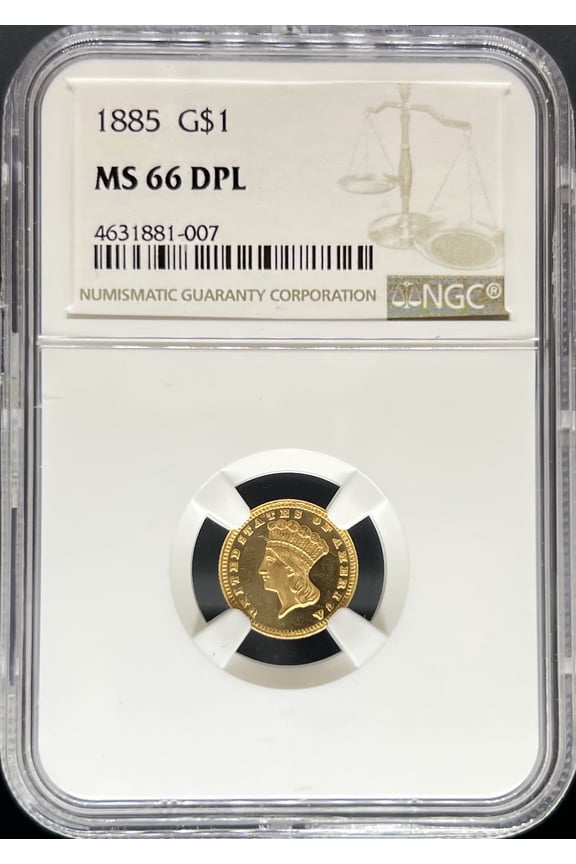 1885 Gold Dollar MS66DPL NGC (PA4631881007)