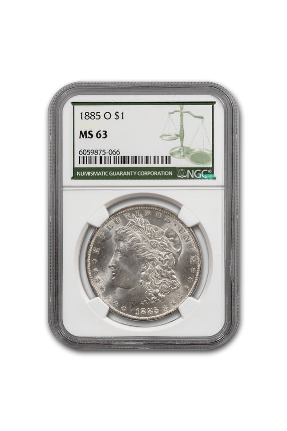 1885-O Morgan Dollar MS-63 NGC (Green Label)