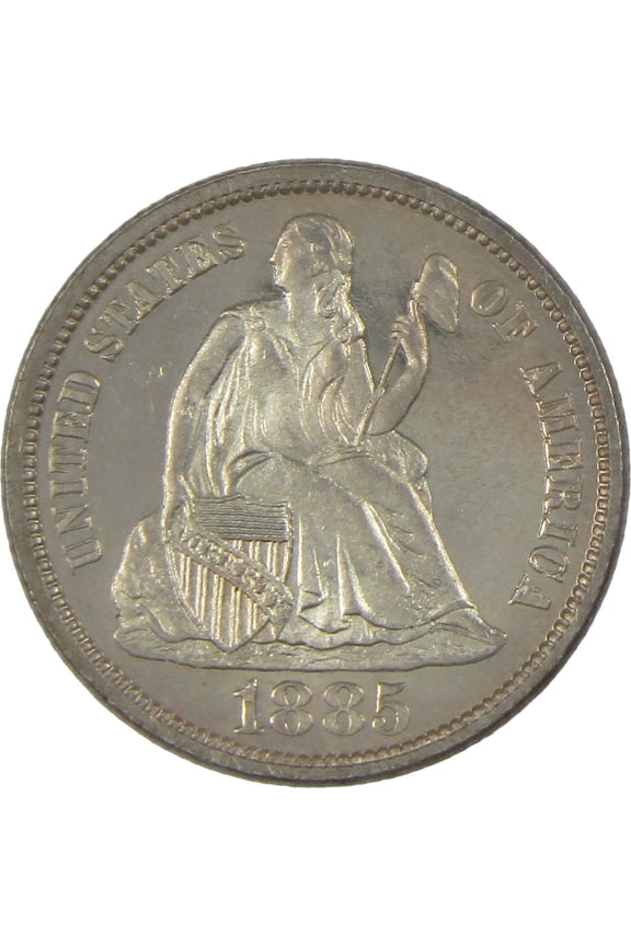 1885 Seated Liberty Dime Choice Proof Silver 10c Coin