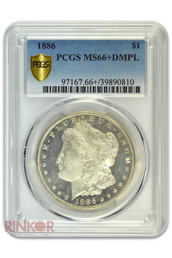 1886 $1 Morgan Dollar PCGS MS 66+ DMPL