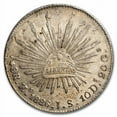 thumbnail image 1 of 1886-Zs JS Mexico Silver 8 Reales Cap & Rays AU, 1 of 2