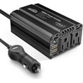 thumbnail image 1 of 1888 400W Power Inverter DC 12V to 110V AC Car Charger Converter with 4.8A Dual USB Ports and 2 AC Outlets Car Adapter (Black), 1 of 1