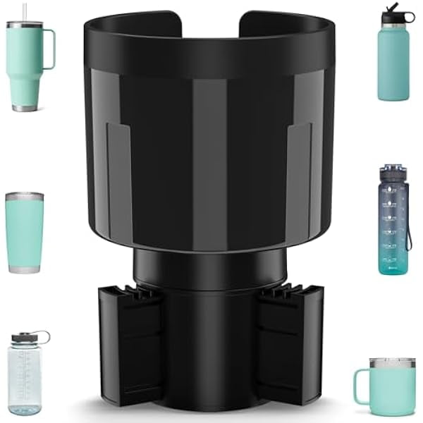 1888 Car Cup Holder Expander Adapter with Offset Base, Cup Holder