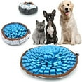thumbnail image 1 of 1888 Dog Snuffle-Mat Slow-Feeder-Bowl - Simulating Grassland for Boredom, Encourages Natural Foraging Skills for Pet, Treat Indoor Outdoor Stress Relief（Blue）, 1 of 1