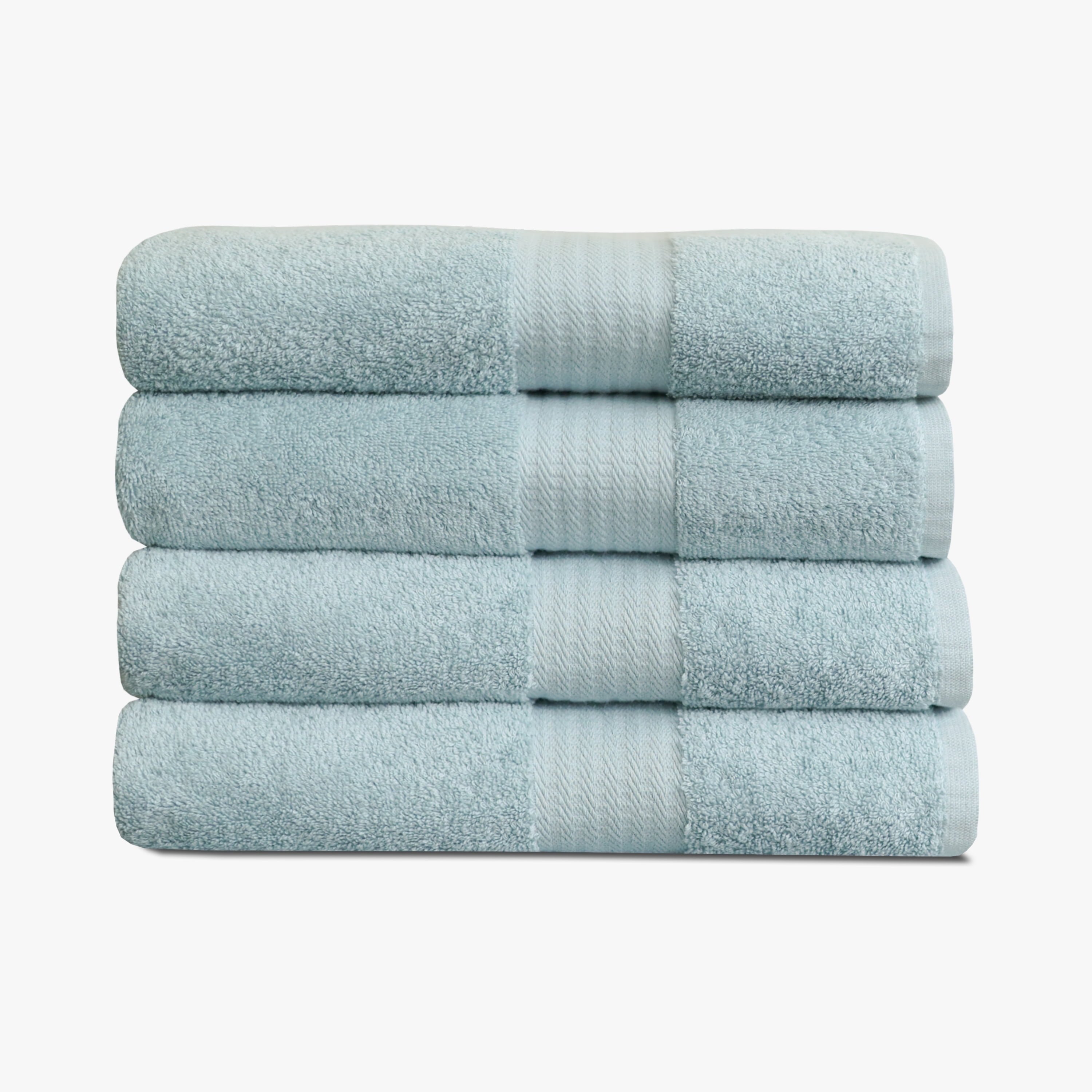 1888 Mills True Classic 4-Piece Bath Towel Set Featuring Enduraweave Technology, Soft & Durable, Blue