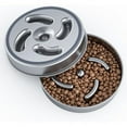 thumbnail image 1 of 1888 Slow Feeder Dog Bowl Stainless Steel, 2 Cups Metal Dog Food and Water Bowl for Small Medium Dogs Fun Bloat Stop Pet Bowl for Fast Eaters, Slows Down Pets Eating, 1 of 1