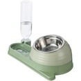 thumbnail image 1 of 1888 Stainless Steel Detachable, Easy to Clean Pet Feeding Bowl with Large Capacity Automatic Water Dispenser and Slow Feeder Bowl for Cats, Dogs, Small Pets, Indoor & Outdoor Use (Matcha Green), 1 of 1