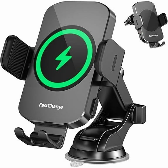 1888 Wireless Car Charger, Fast Charging 15W Auto Clamping Car Charger Phone Holder Phone Mount for iPhone16 15 14 13 12 11 Pro Max Xs, Samsung Galaxy S24 Ultra S23 S22 S21 S20 S10+ Note 9, etc