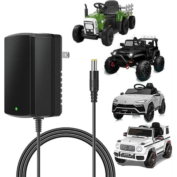 188824V Battery Charger for Kids Ride On Car Toys Wrangler Kid Trax Dynacraft Toy Car SUV Jeep ATV Mercedes Benz Quad Lamborghini Kidzone Bumper 24 Volt Kid Car Electric Toys Ride On Charger