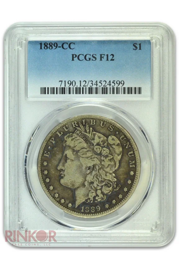 1889-CC $1 Morgan Dollar PCGS F-12