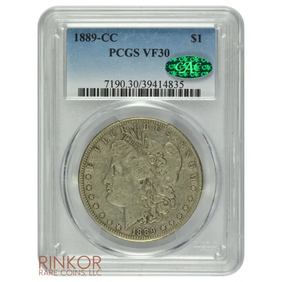 1889-CC $1Morgan Dollar  PCGS VF-30 CAC