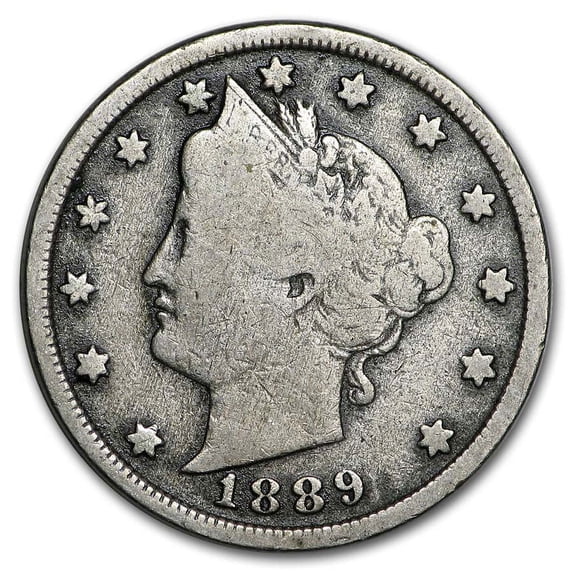 1889 Liberty Head V Nickel VG