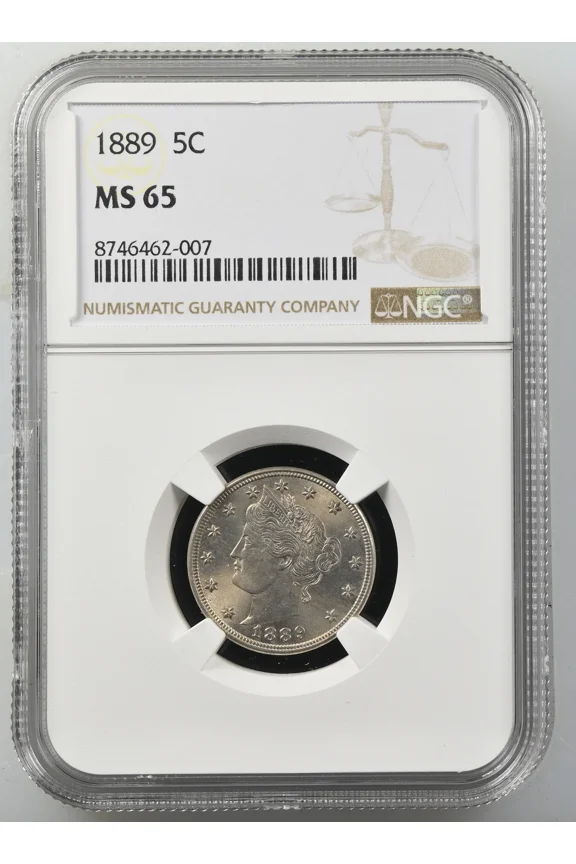 1889 Liberty Nickel NGC MS-65