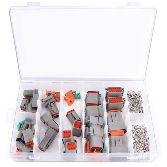 188PCS Automotive Electrical Connector Kit Waterproof Sealed Design With Corrosion Resistant Contacts For Harsh Environments