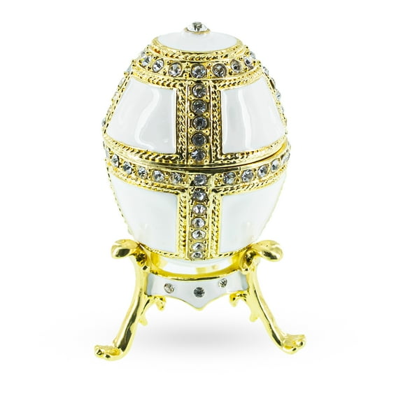 1890 Danish Palaces Royal Imperial Easter Egg in White