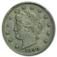 thumbnail image 1 of 1890 Liberty Head V Nickel XF, 1 of 2