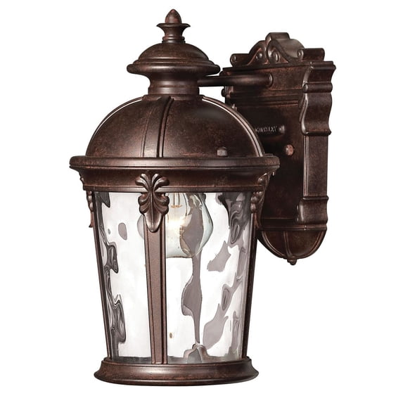 1890RK Hinkley Lighting Windsor - One Light Small Outdoor Wall Mount in Traditional Style - 7 Inches Wide by 12.5 Inches High-River Rock Finish