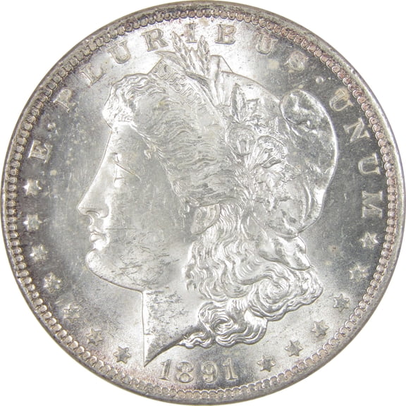 1891 CC Morgan Dollar Uncirculated Silver $1 Coin SKU:I17355