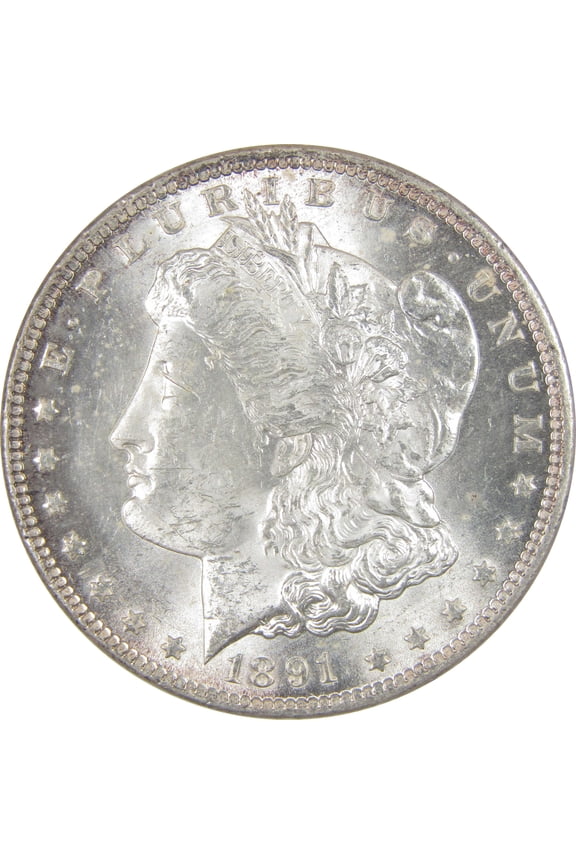 1891 CC Morgan Dollar Uncirculated Silver $1 Coin SKU:I17355