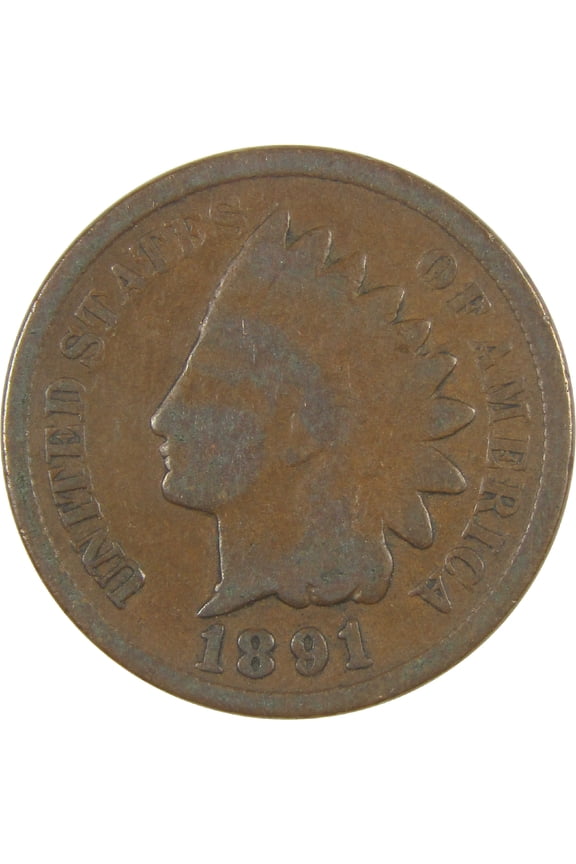 1891 Indian Head Cent G Good Penny 1c Coin