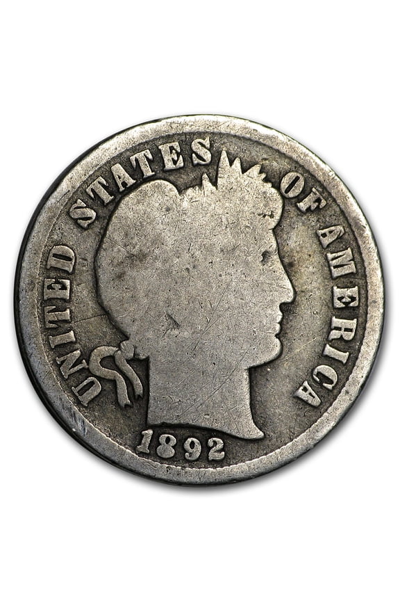 1892 Barber Dime Good/VG