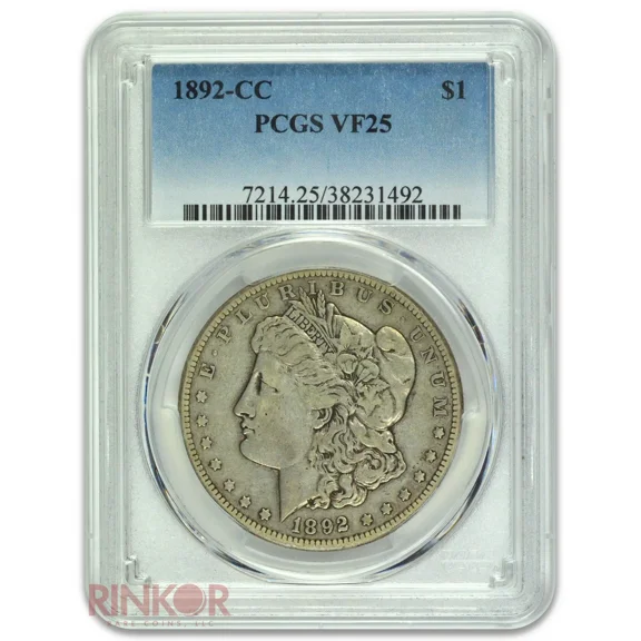 1892-CC $1 Morgan Dollar PCGS VF-25