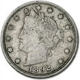 thumbnail image 1 of 1892 Liberty Head V Nickel VF, 1 of 2