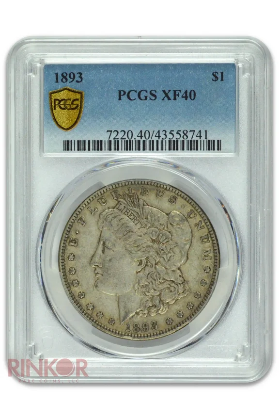 1893 $1 Morgan Dollar PCGS XF-40