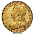 thumbnail image 1 of 1893-1901-P Australia Gold Sovereign Victoria Veil Head Avg Circ, 1 of 3