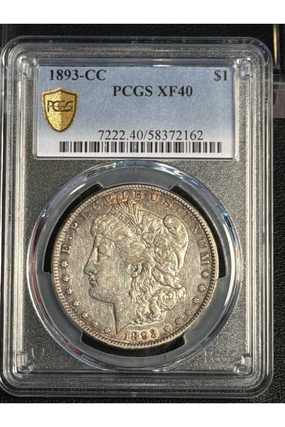 1893 CC Morgan Silver Dollar PCGS XF-40