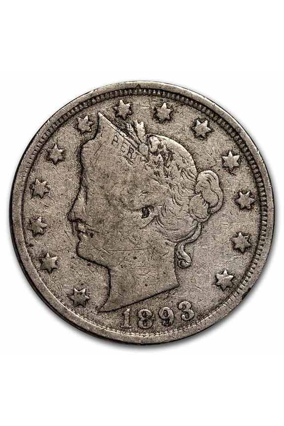 1893 Liberty Head V Nickel VG
