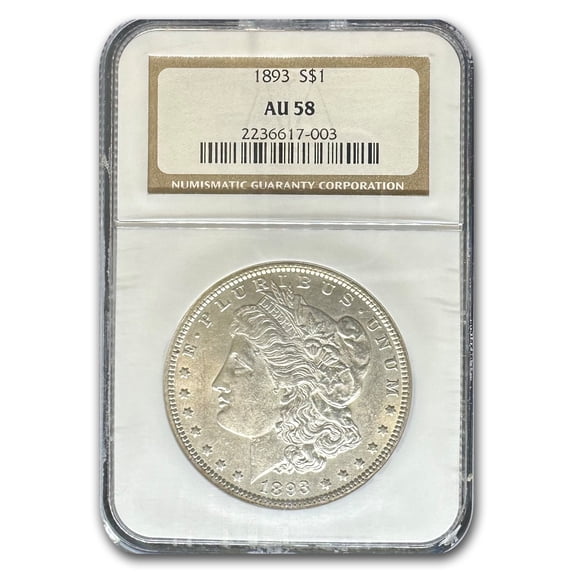 1893 Morgan Dollar AU-58 NGC