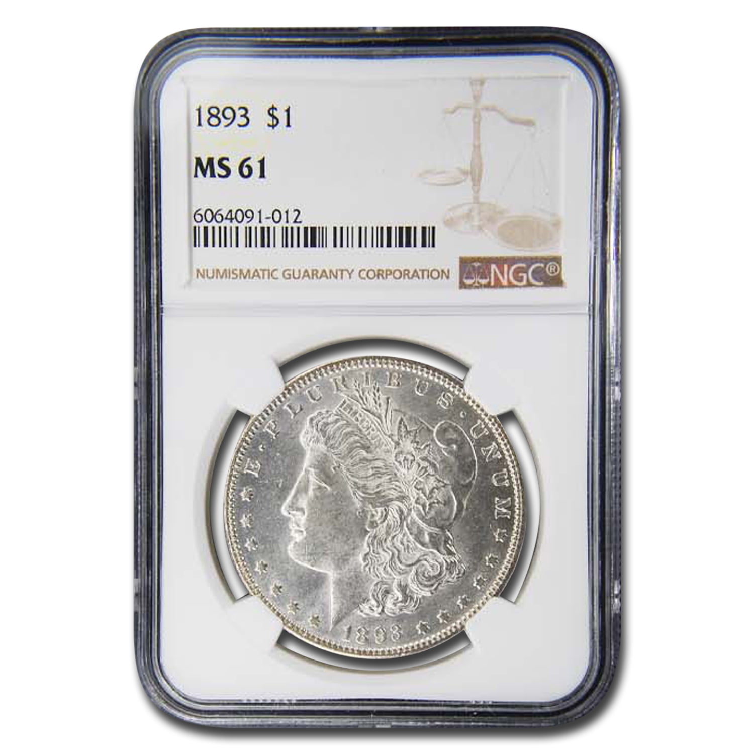 1893 Morgan Dollar MS-61 NGC - Walmart.com