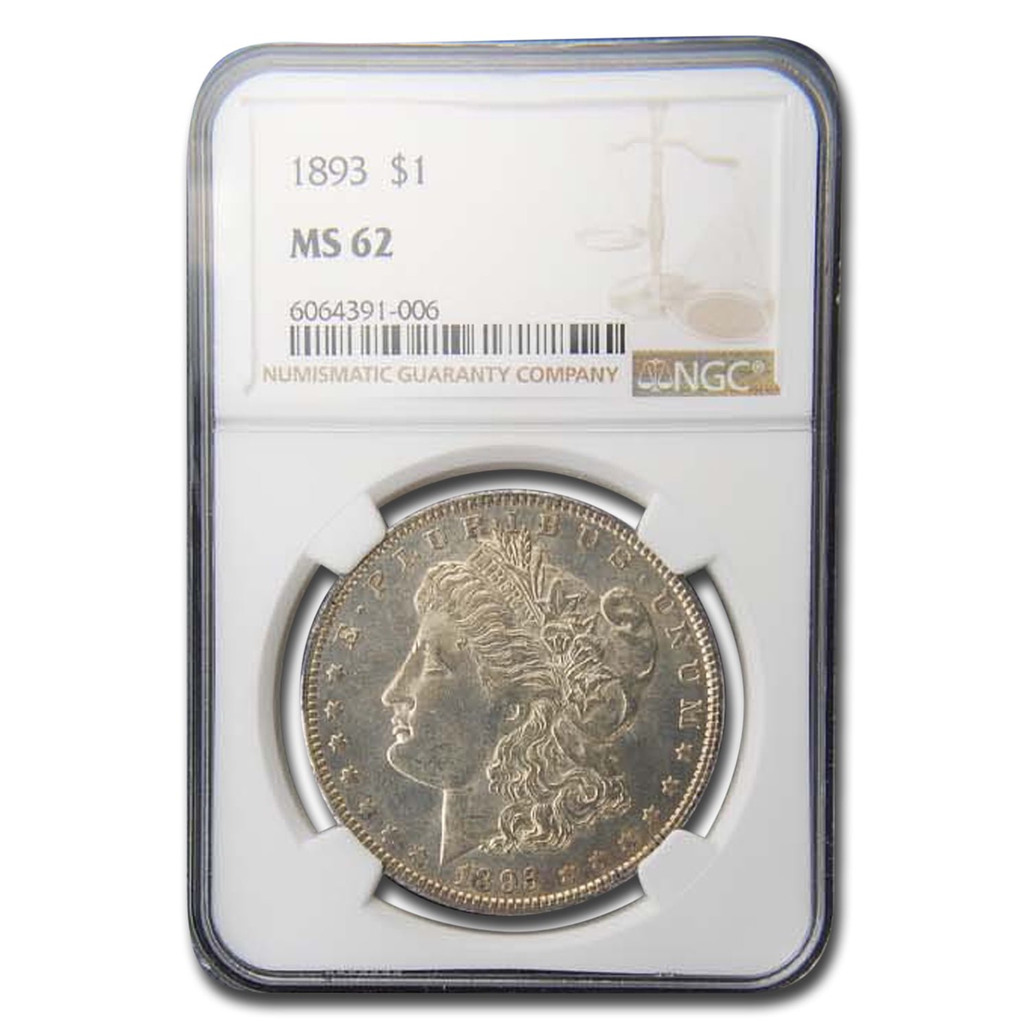 1893 Morgan Dollar MS-62 NGC - Walmart.com