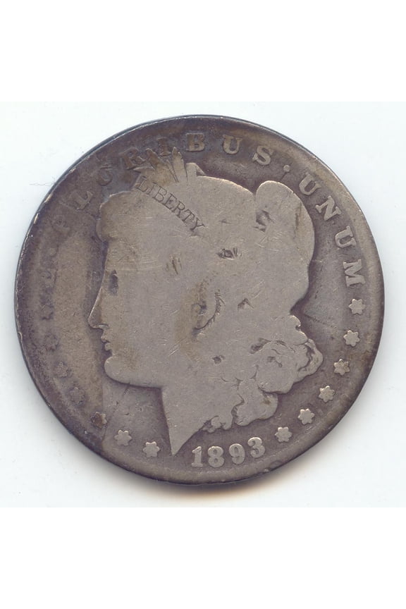 1893 Morgan SIlver Dollar, Scarce P Mint, AG