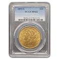 thumbnail image 1 of 1893-S $20 Liberty Gold Double Eagle MS-62 PCGS, 1 of 3