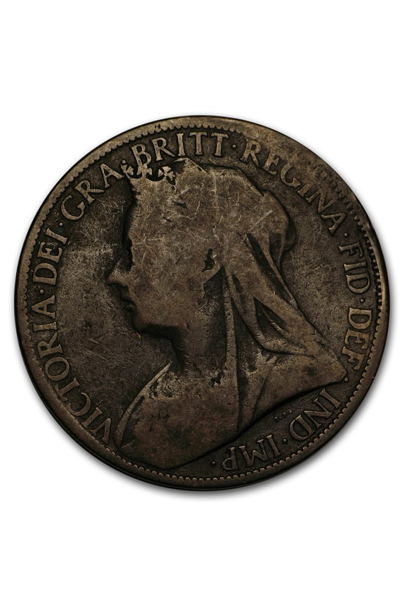 1895-1901 GB Victoria Veil Head Penny Avg Circ (Random date)