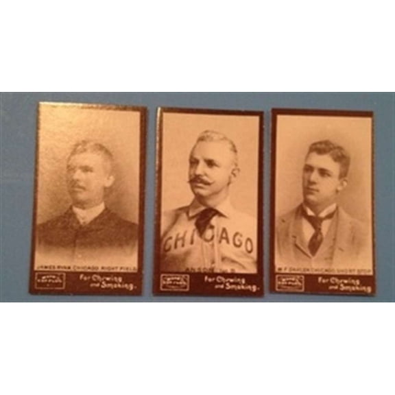 1895 Mayo Cut Plug Reprint Chicago Colts Team Set 3 cards Near NM-MT to NM-MT Condtion