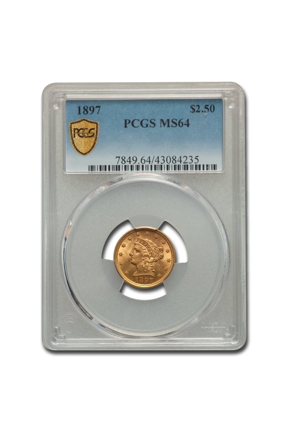 1897 $2.50 Liberty Gold Quarter Eagle MS-64 PCGS