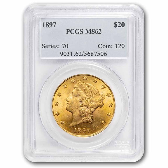 1897 $20 Liberty Gold Double Eagle MS-62 PCGS