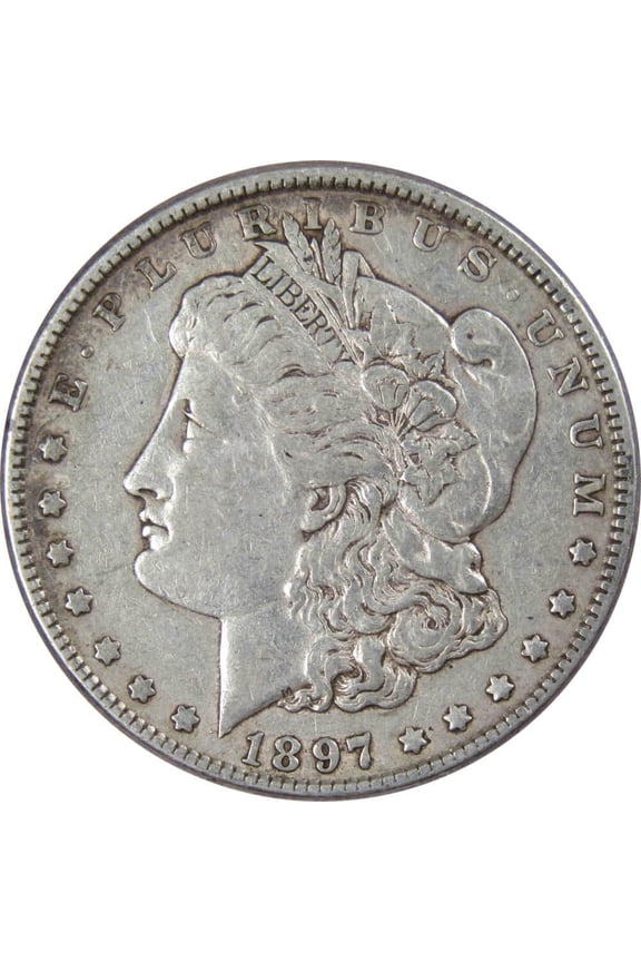 1897 Morgan Dollar VF Very Fine 90% Silver $1 US Coin Collectible