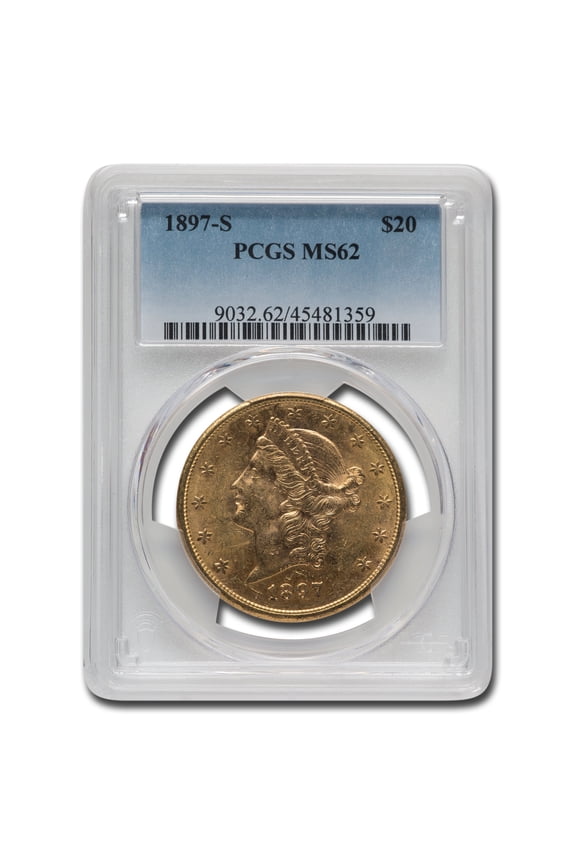1897-S $20 Liberty Gold Double Eagle MS-62 PCGS