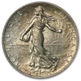 thumbnail image 1 of 1898-1920 French Third Republic Silver 2 Francs Avg Circ, 1 of 2