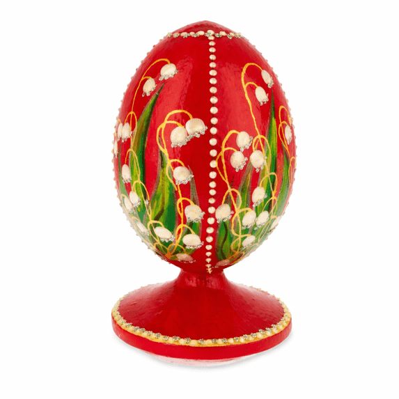 1898 Lilies Of The Valley Royal Wooden Egg
