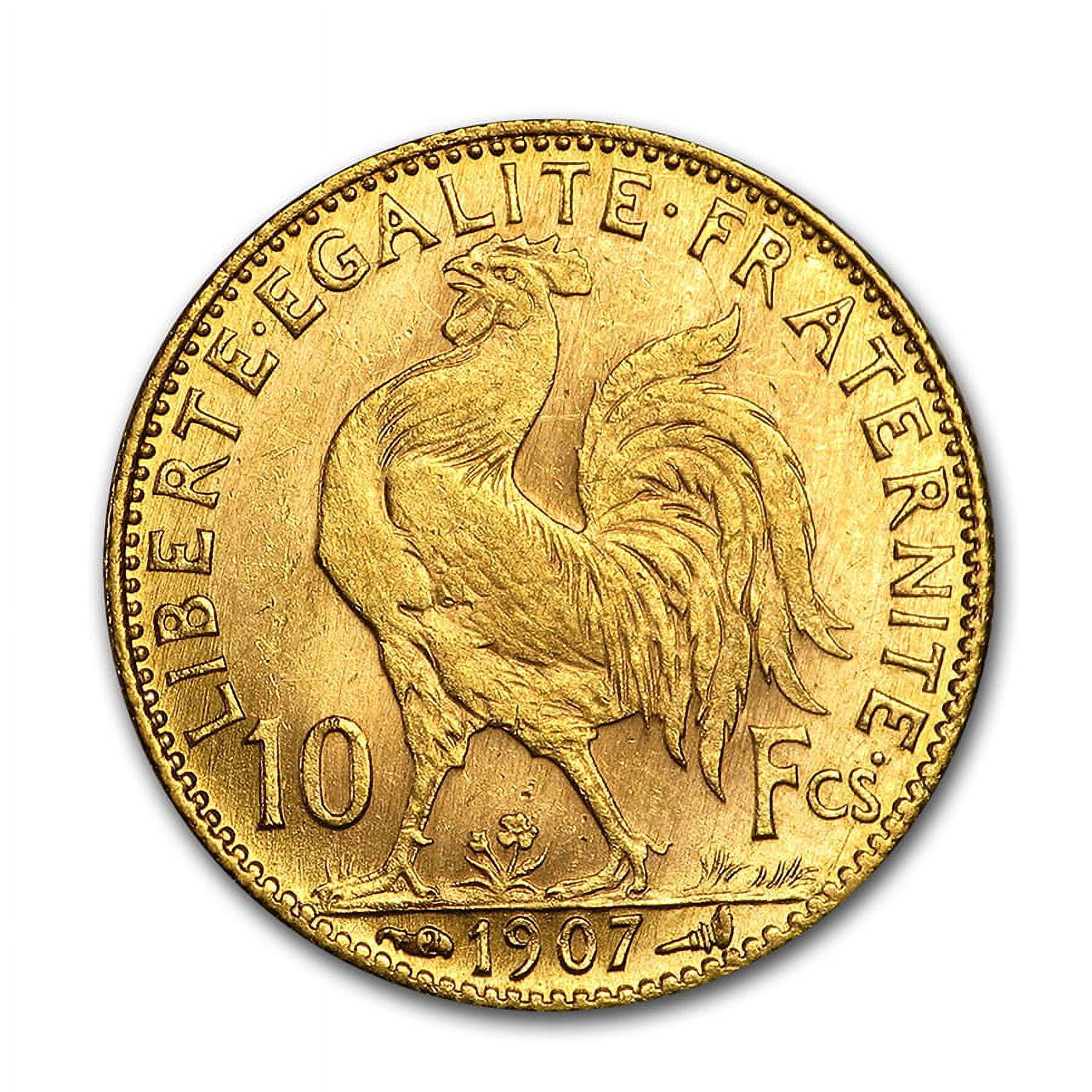 1899-1914 France Gold 10 Francs Rooster BU